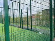 Damage Hole Cut in Mesh Fence 2